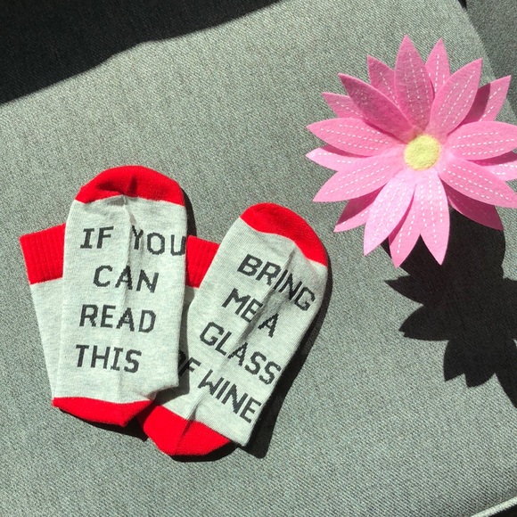 Cute Bring Me Wine Socks !Bundle for discounts! - Picture 1 of 3